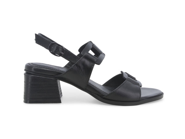 Melluso Donna Sandali Casual 2 Fasce Tacco Medio Tomaia Pelle Nera K35309-234435